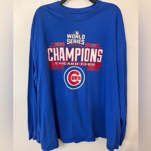 MLB Chicago Cubs 2016 World Series Champs Long Sleeve Tee T-Shirt Adult 2XL